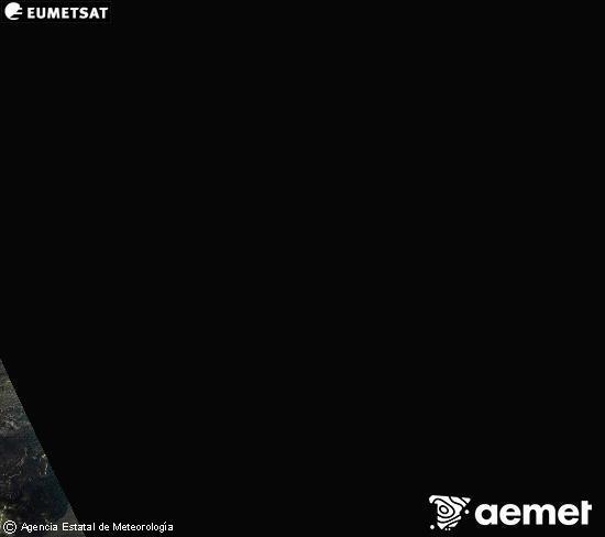 Esta imagen se genera utilizando informaci�n de los canales visibles del sat�lite METEOSAT perteneciente a la segunda generaci�n de sat�lites Meteosat (MSG). Por ese motivo, s�lo hay informaci�n en la zona iluminada por el sol. Adem�s, los canales han sido normalizados para que el brillo no dependa de la posici�n del sol.&nbsp;Monday, 15 December  2025 19:00