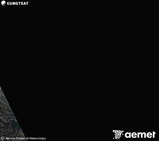 Esta imagen se genera utilizando informaci�n de los canales visibles del sat�lite METEOSAT perteneciente a la segunda generaci�n de sat�lites Meteosat (MSG). Por ese motivo, s�lo hay informaci�n en la zona iluminada por el sol. Adem�s, los canales han sido normalizados para que el brillo no dependa de la posici�n del sol.&nbsp;asteazkena, 2025ko abenduak 24, ordua: 19:00
