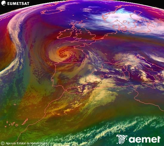 RGB-a Meteosat eragiketa-sateliteko hainbat kanal 0�W-a 0�N-ean, aire-masen eta hodeitzaren ezaugarrien erakusgarri izango dena.&nbsp;osteguna, 2025ko abenduak 25, ordua: 16:00