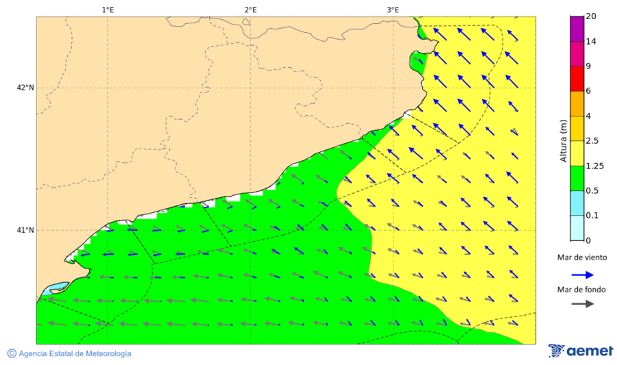 Imatge de zones costaneres dilluns, 15 de desembre  2025 13:00
