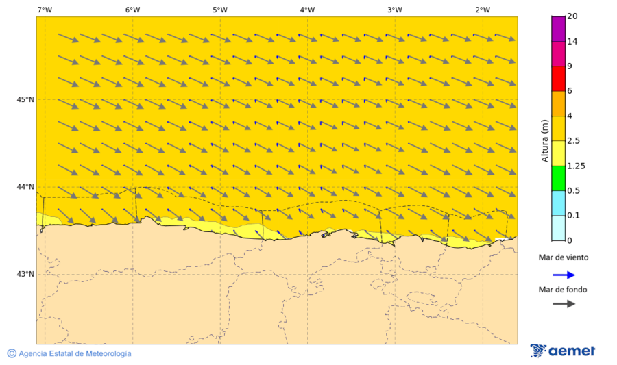 Imaxe de Zonas Costeiras mrcores, 17 decembro  2025 07:00