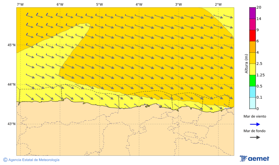 Imaxe de Zonas Costeiras mrcores, 17 decembro  2025 22:00