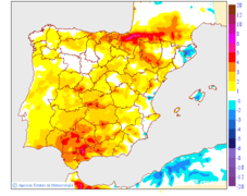 Variacin das temperaturas mnimas respecto ao da anterior