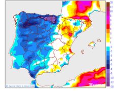 Variacin das temperaturas mximas respecto ao da anterior