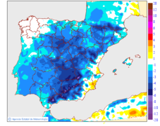 Variacin das temperaturas mnimas respecto ao da anterior