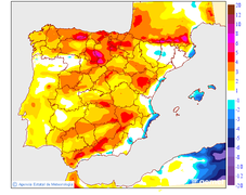 Variacin das temperaturas mximas respecto ao da anterior