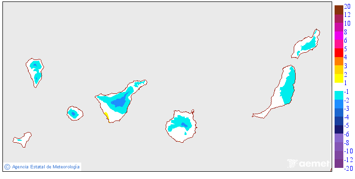 Variaci de les temperatures mximes respecte al dia anterior