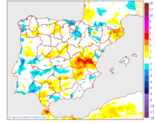 Variation des tempratures minimales par rapport au jour prcdent