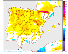 Variation des tempratures maximales par rapport au jour prcdent