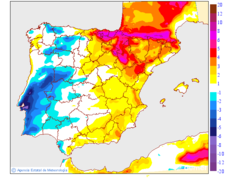 Variation des tempratures maximales par rapport au jour prcdent