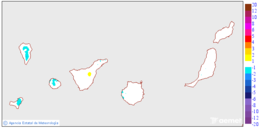 Minimum temperatures variation regarding the day before