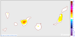 Maximum temperatures variation regarding the day before