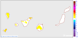 Maximum temperatures variation regarding the day before