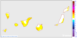 Maximum temperatures variation regarding the day before