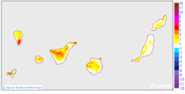 Variaci de les temperatures mnimes respecte al dia anterior