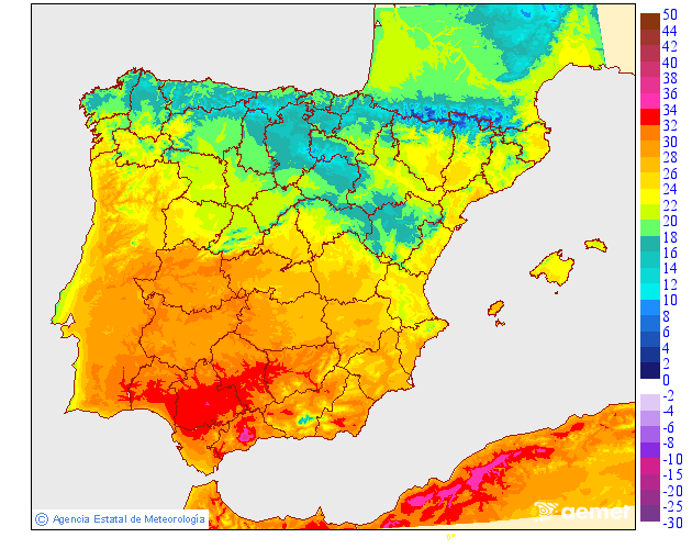 Temperatures mximes