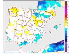 Variaci de les temperatures mximes respecte al dia anterior