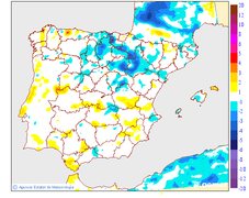 Variacin das temperaturas mnimas respecto ao da anterior