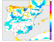 Variation des tempratures maximales par rapport au jour prcdent