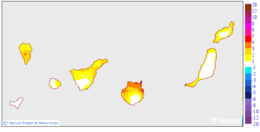 Variacin das temperaturas mnimas respecto ao da anterior