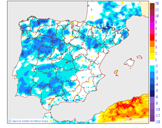 Variaci de les temperatures mnimes respecte al dia anterior