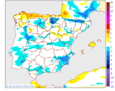 Variaci de les temperatures mximes respecte al dia anterior