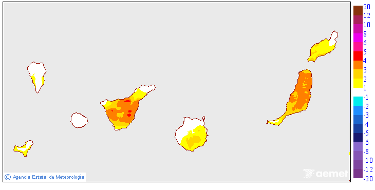 Variation des tempratures maximales par rapport au jour prcdent