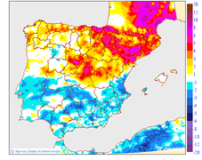 Variacin das temperaturas mnimas respecto ao da anterior