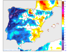 Variacin das temperaturas mximas respecto ao da anterior