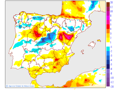 Tenperatura maximoen aldaketa aurreko egunarekiko
