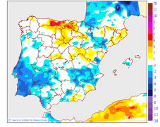 Variaci� de les temperatures m�nimes respecte al dia anterior