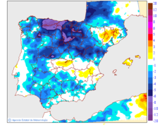Variaci� de les temperatures m�nimes respecte al dia anterior