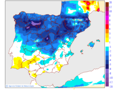 Variaci� de les temperatures m�ximes respecte al dia anterior