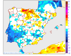 Variaci� de les temperatures m�nimes respecte al dia anterior