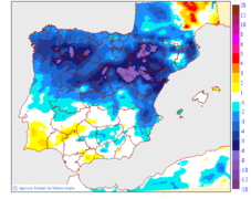 Variaci� de les temperatures m�ximes respecte al dia anterior