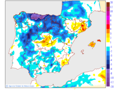 Variaci� de les temperatures m�nimes respecte al dia anterior