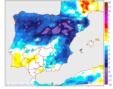 Variaci� de les temperatures m�ximes respecte al dia anterior