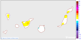 Minimum temperatures variation regarding the day before