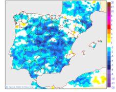 Variaci� de les temperatures m�nimes respecte al dia anterior