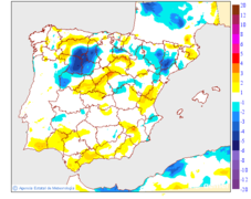 Variaci� de les temperatures m�ximes respecte al dia anterior