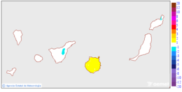 Tenperatura minimoen aldaketa aurreko egunarekiko