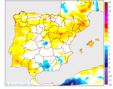 Tenperatura maximoen aldaketa aurreko egunarekiko