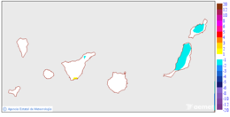 Variaci�n de las temperaturas m�nimas respecto al d�a anterior