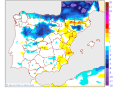 Variaci�n de las temperaturas m�ximas respecto al d�a anterior