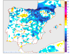 Variaci�n de las temperaturas m�nimas respecto al d�a anterior