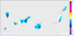 Variaci�n de las temperaturas m�ximas respecto al d�a anterior