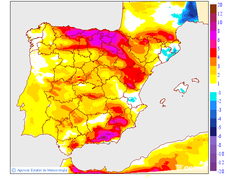 Variaci�n de las temperaturas m�ximas respecto al d�a anterior