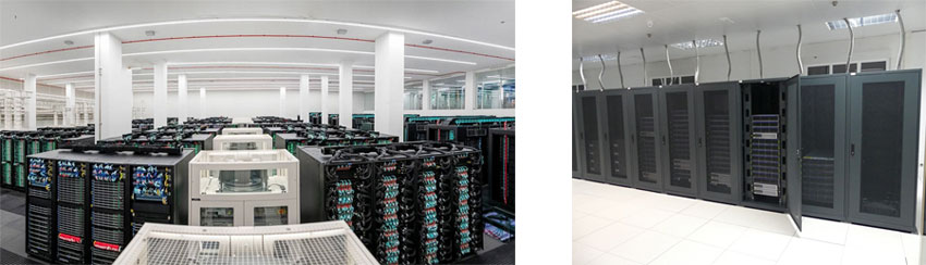 Imagen del supercomputador Marenostrum 5 del BSC y del cluster Cirrus de AEMET dónde se desarrolla y ejecuta el modelo MONARCH