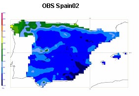 Precipitación media anual en el periodo 1989-2004: modelo RCA
