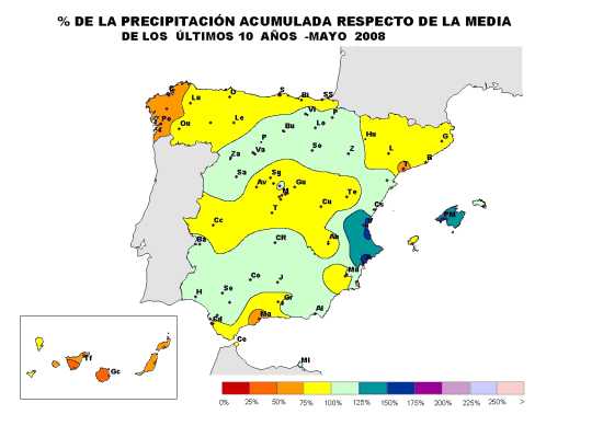 Precipitación acumulada mayo 08